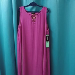 Tacera Mauve Pink Sleeveless dress